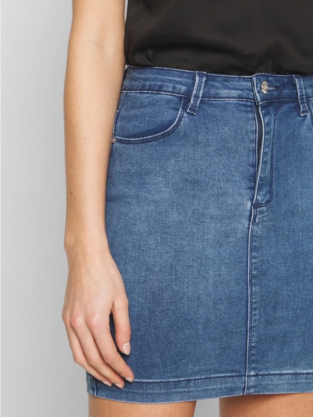 Missguided Blue Denim Mini Skirt